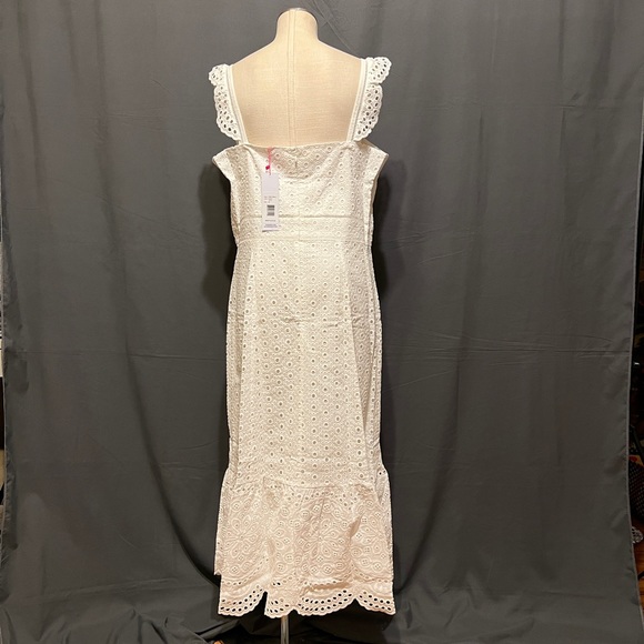 PARKER Ivory Embroidered Eyelet Dress - Picture 5 of 10
